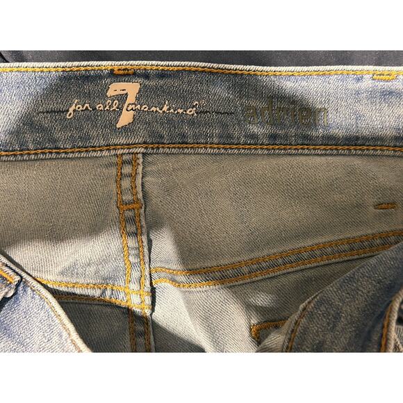 7 For All Mankind Jeans Mens 38x33 Blue Adrien Italian Fabric Denim Zip Fly - Picture 3 of 7
